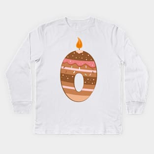 Cake number 0 Kids Long Sleeve T-Shirt